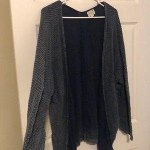 LA Hearts Washed Blue Knit Cardigan
